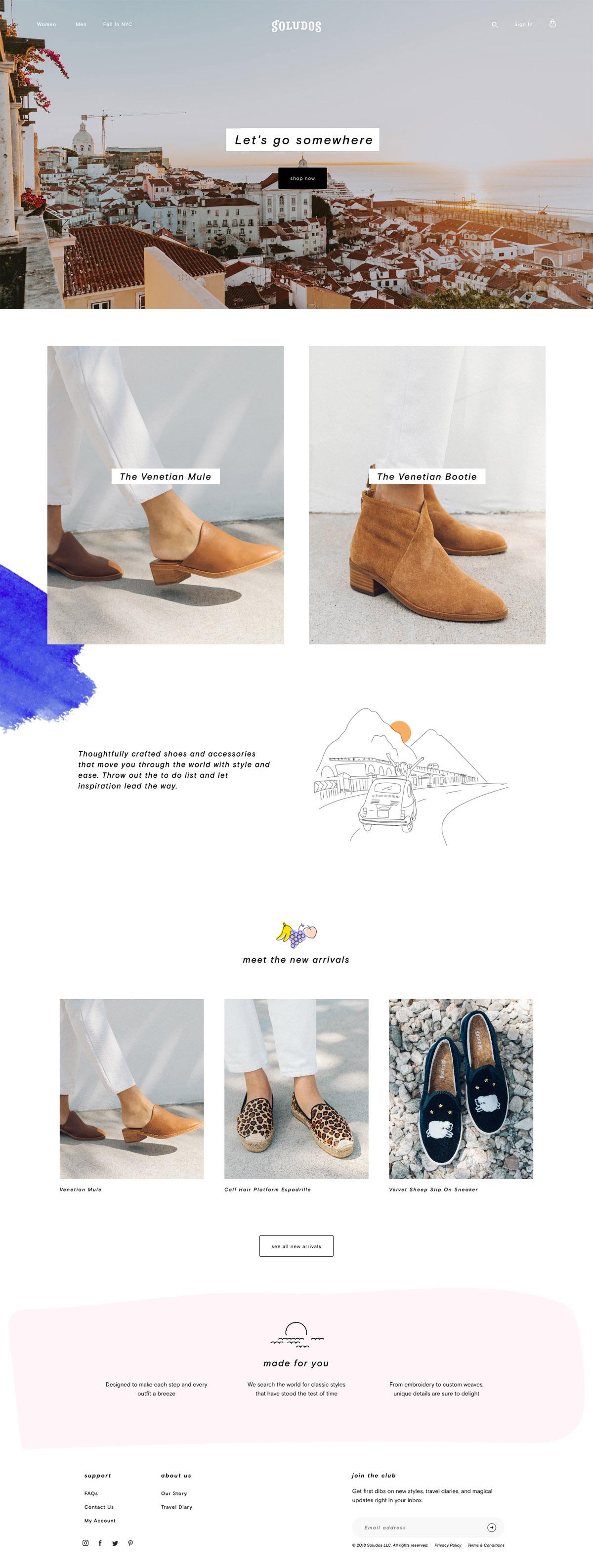 eCommerce website: Soludos