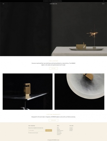 eCommerce website: The KNNOX lighter