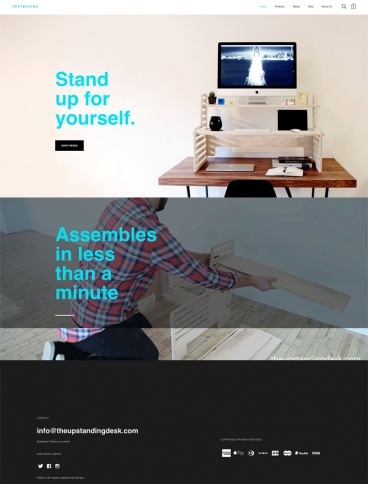 eCommerce website: UpStanding Desk
