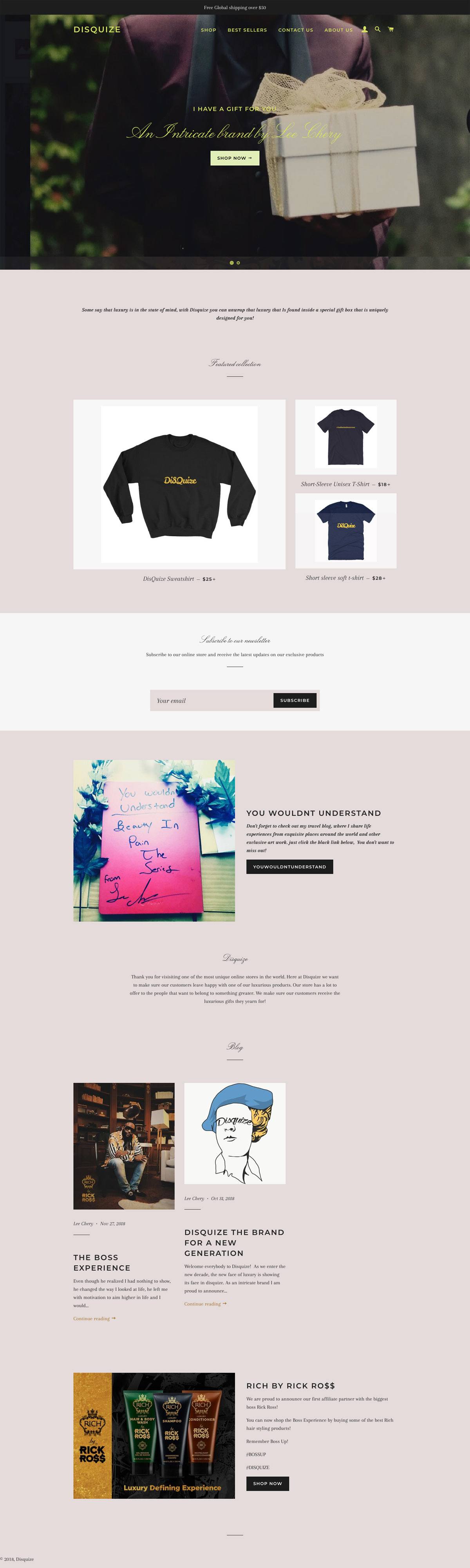 eCommerce website: Disquize