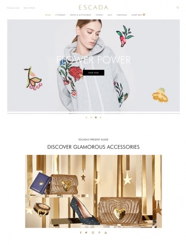 eCommerce website: Escada