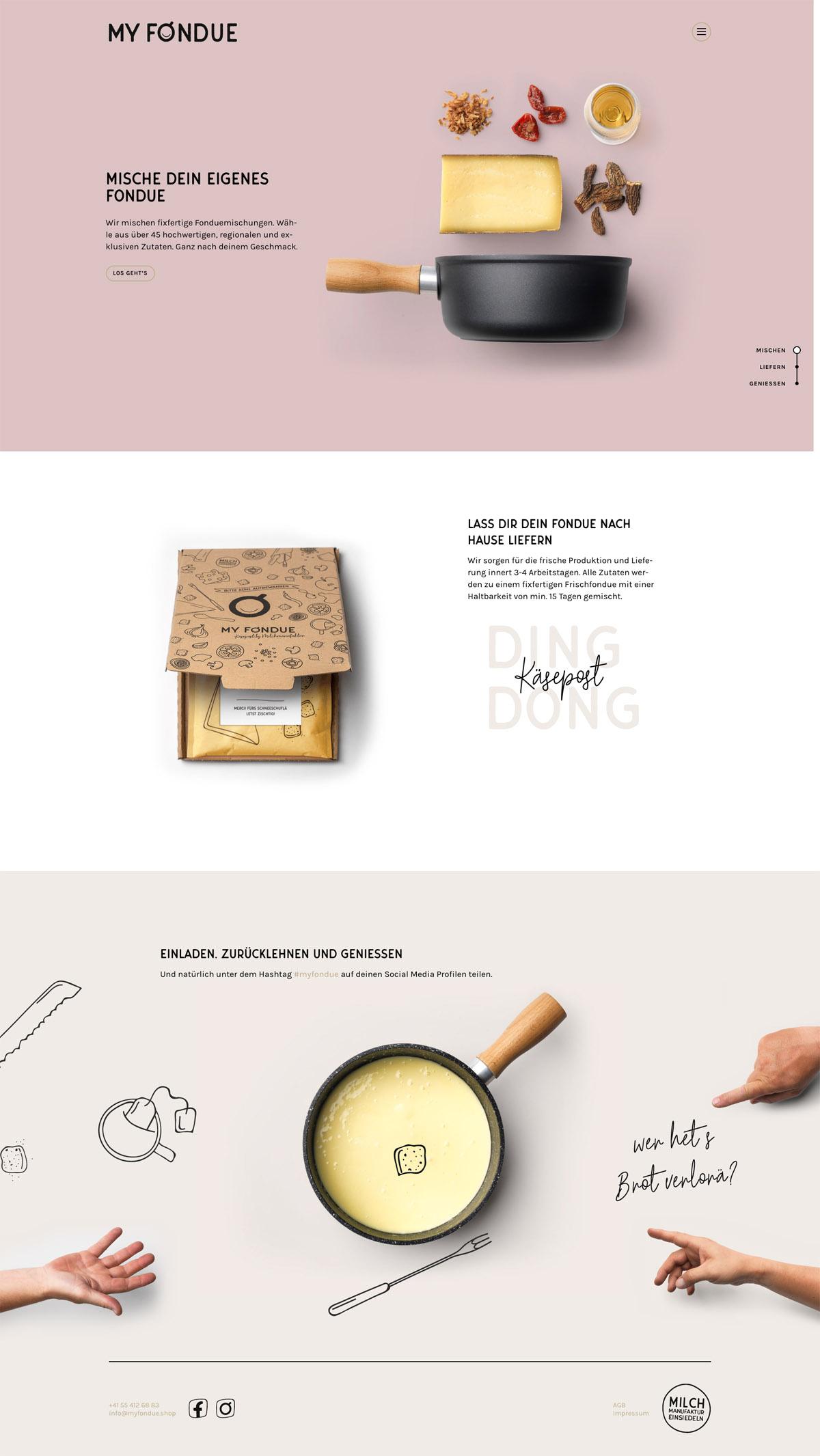eCommerce website: MyFondue
