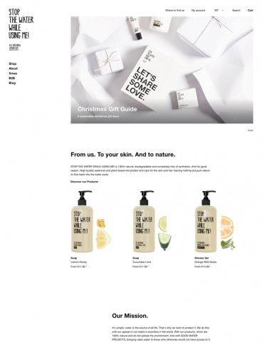 eCommerce website: STOP THE WATER WHILE USING ME!