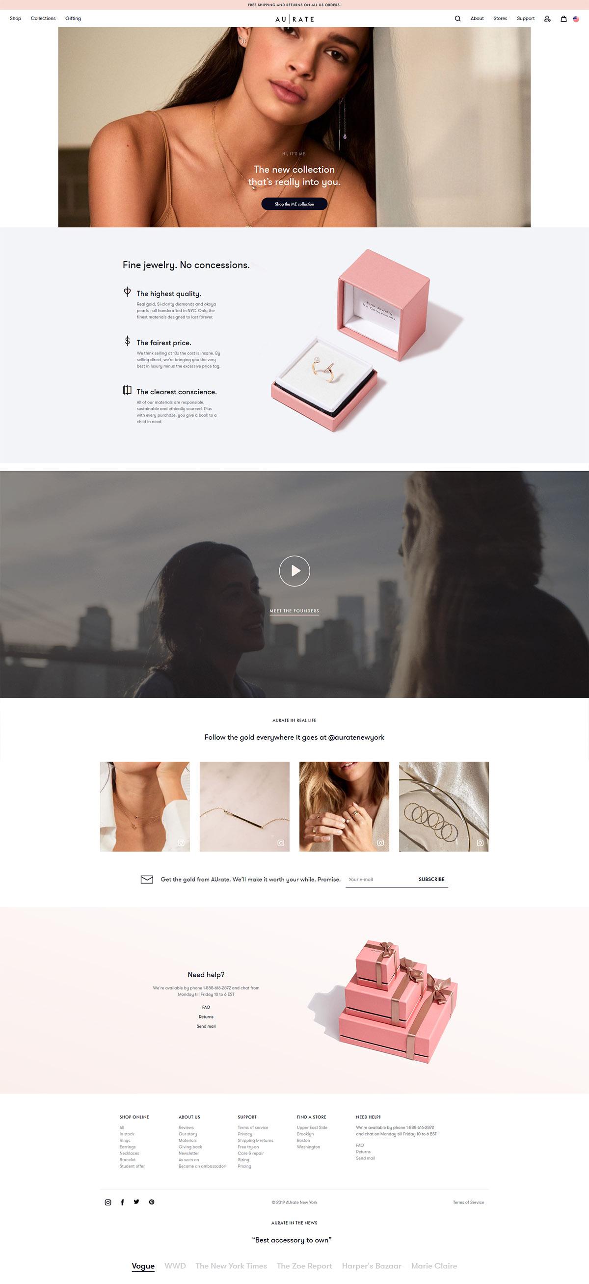 eCommerce website: AUrate
