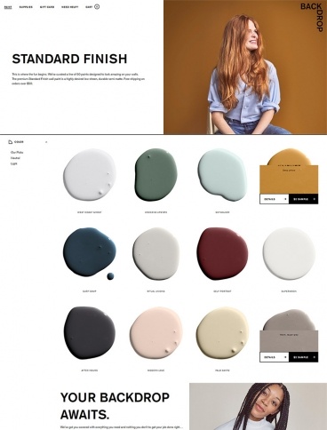 eCommerce website: Backdrop