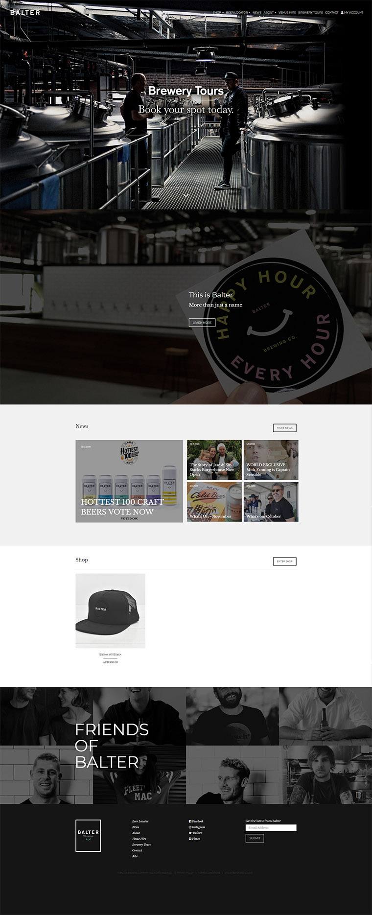 eCommerce website: Balter
