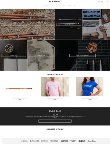 eCommerce website: Blackwing