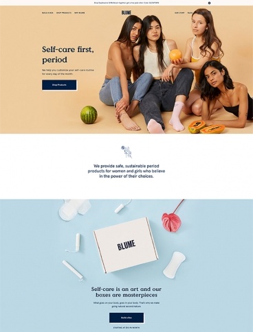 eCommerce website: Blume