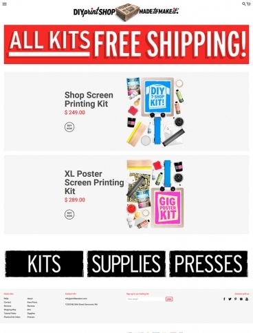 eCommerce website: DIY Print Shop