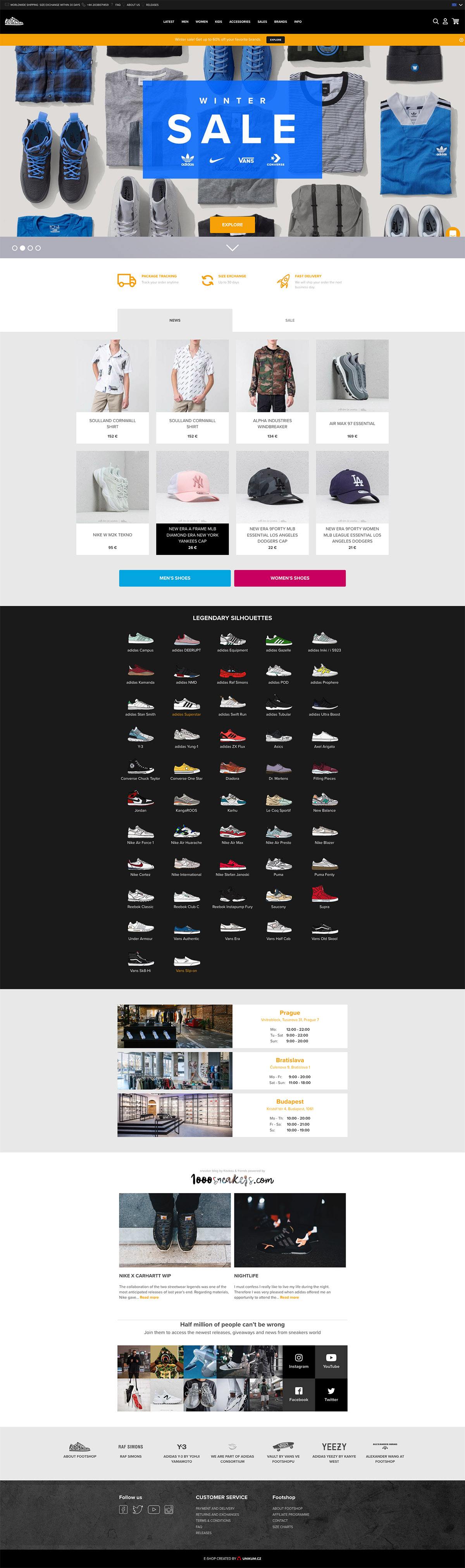 eCommerce website: Footshop