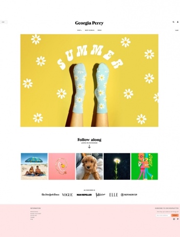 eCommerce website: Georgia Perry