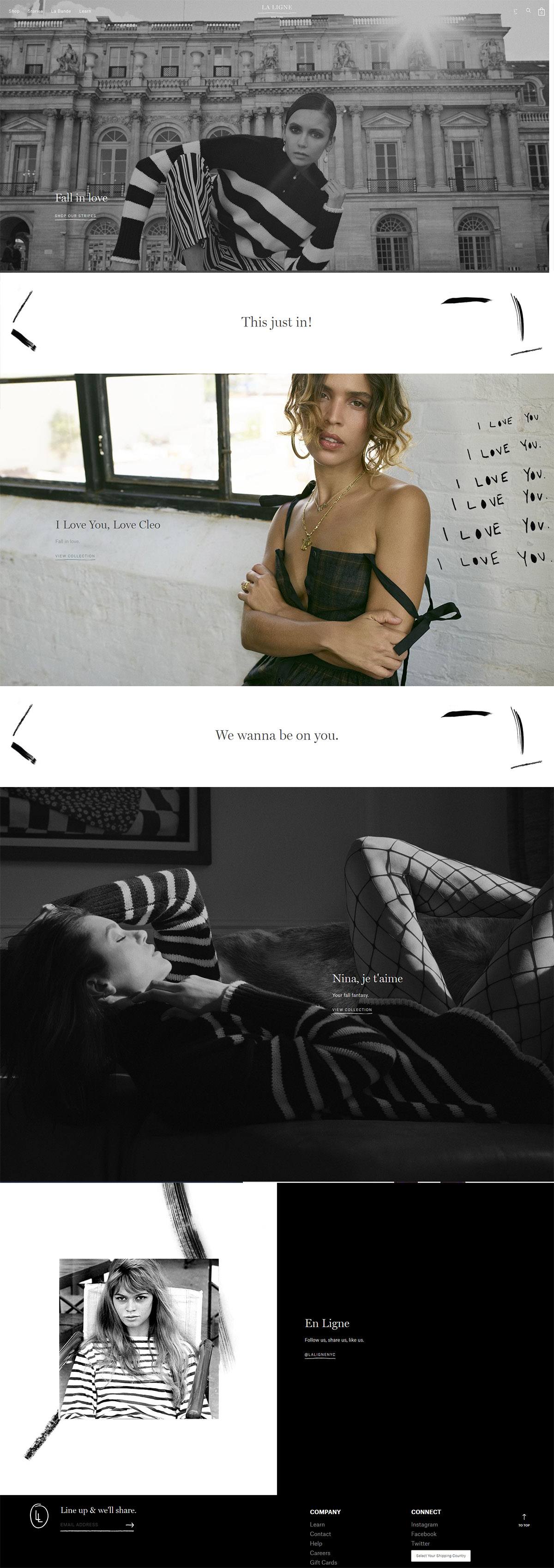 eCommerce website: La Ligne