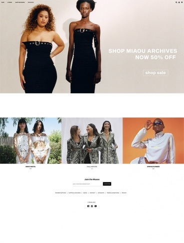eCommerce website: MIAOU