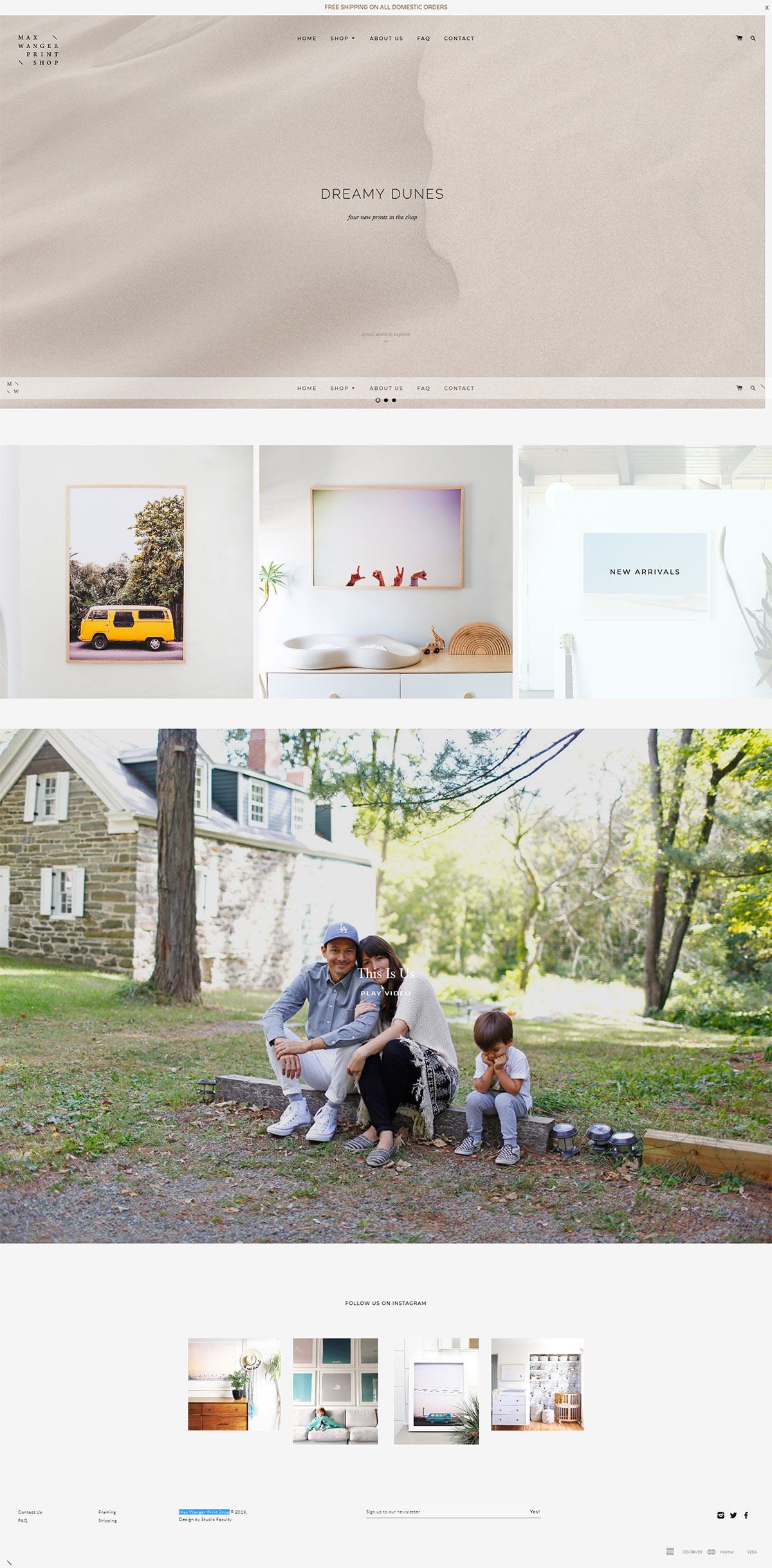 eCommerce website: Max Wanger Print Shop