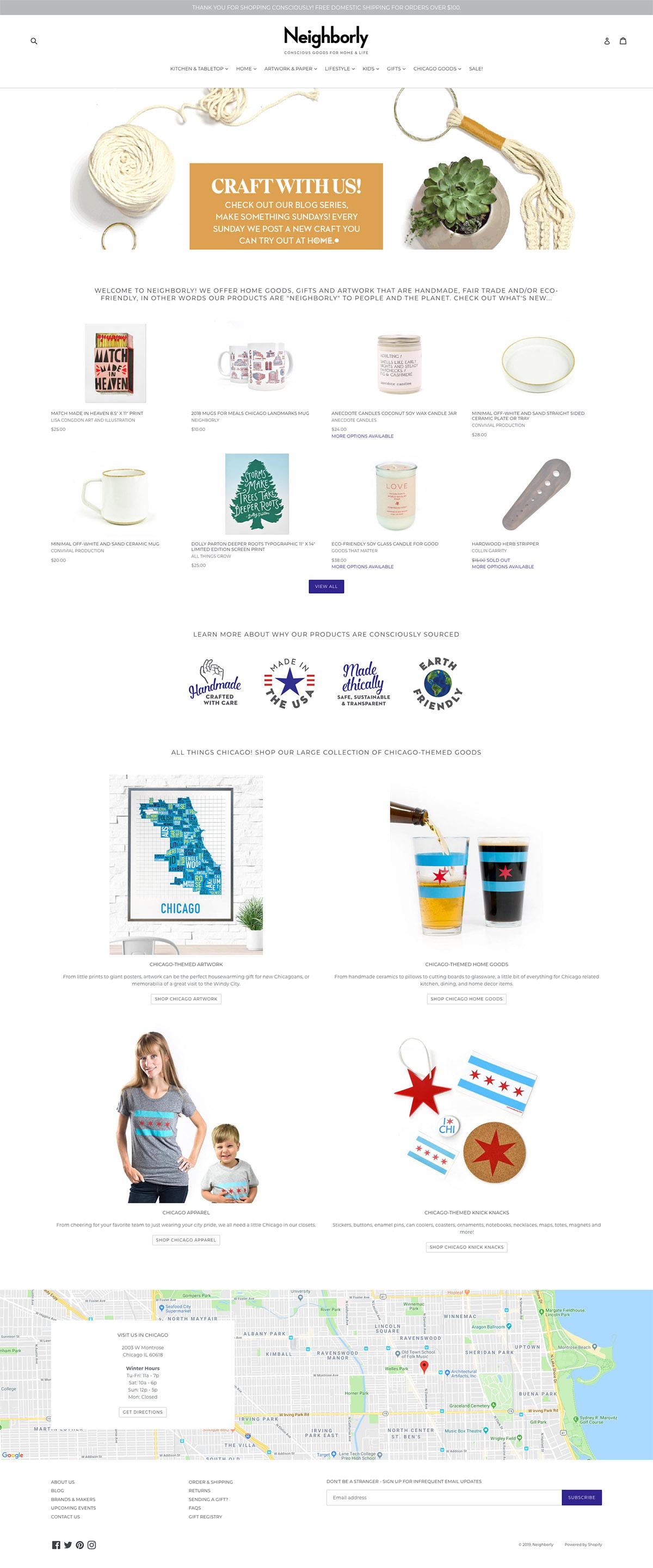 eCommerce website: Neighborly