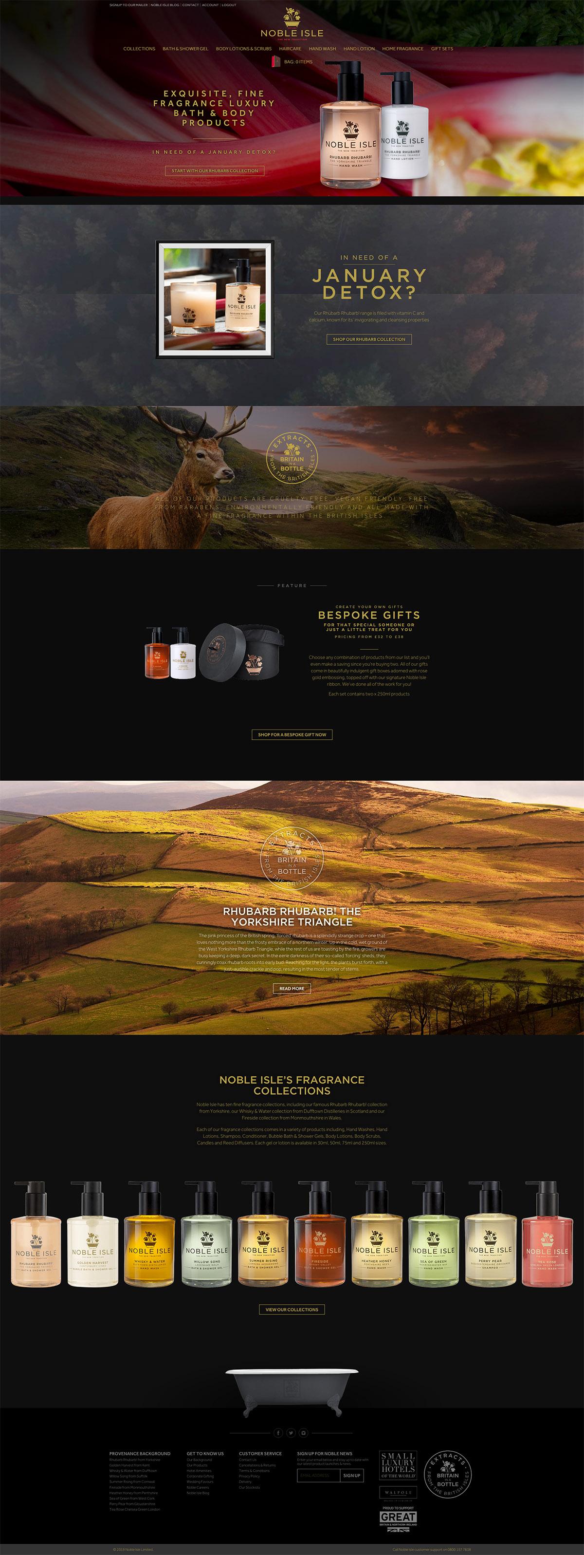 eCommerce website: Noble Isle
