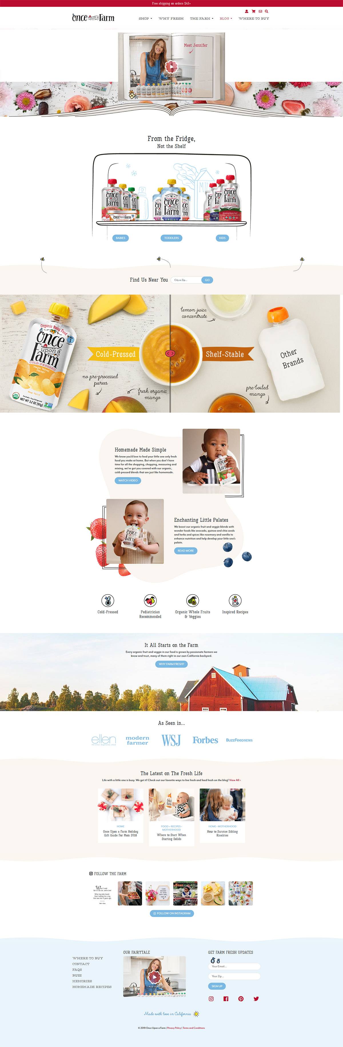 eCommerce website: Once Upon a Farm