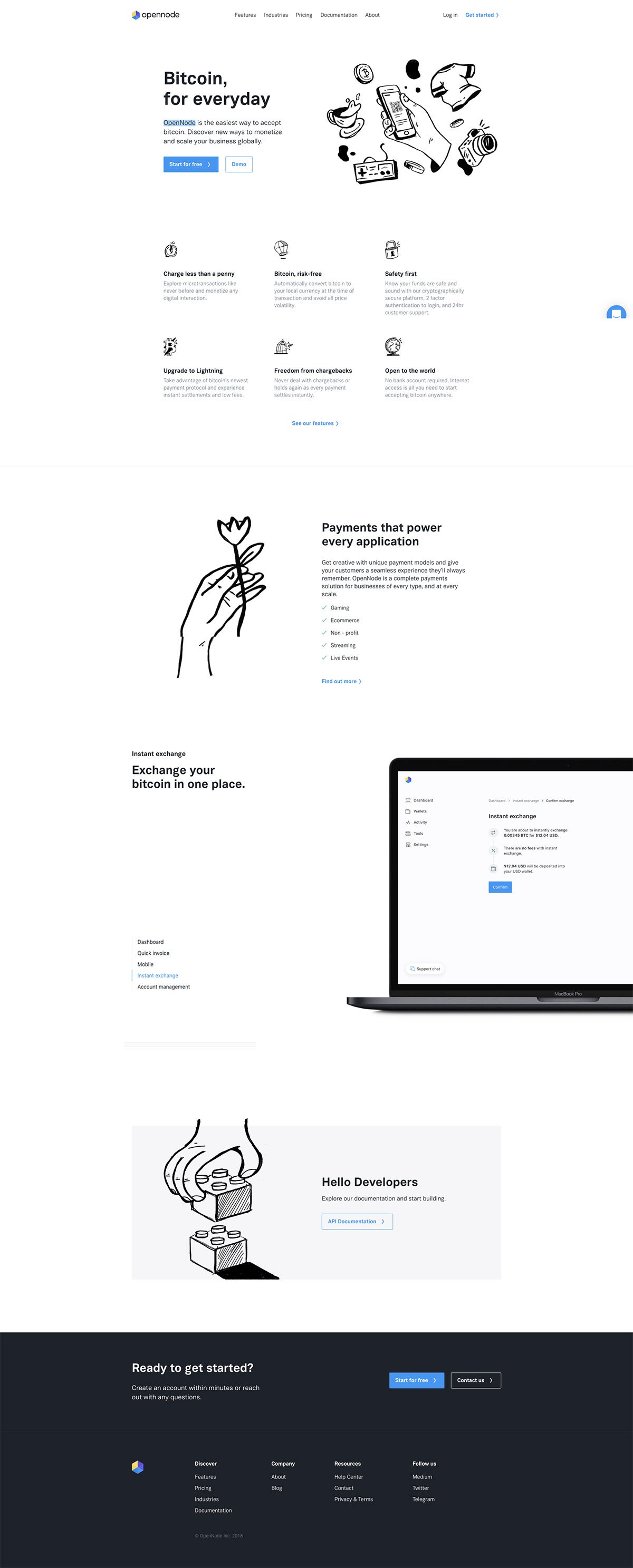 eCommerce website: OpenNode
