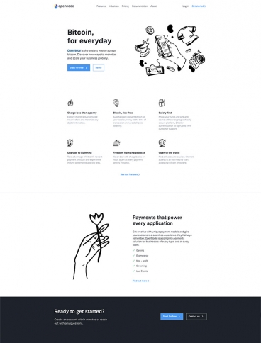 eCommerce website: OpenNode