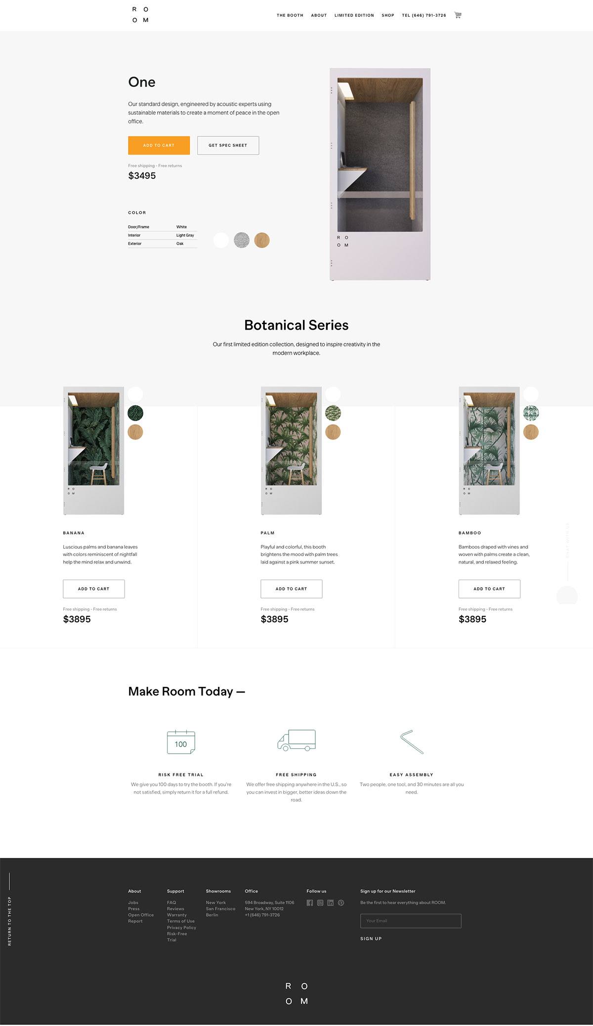 eCommerce website: ROOM