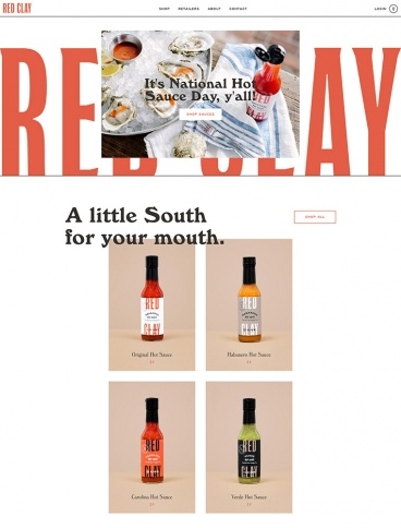 eCommerce website: Red Clay