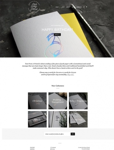 eCommerce website: Text From A Friend