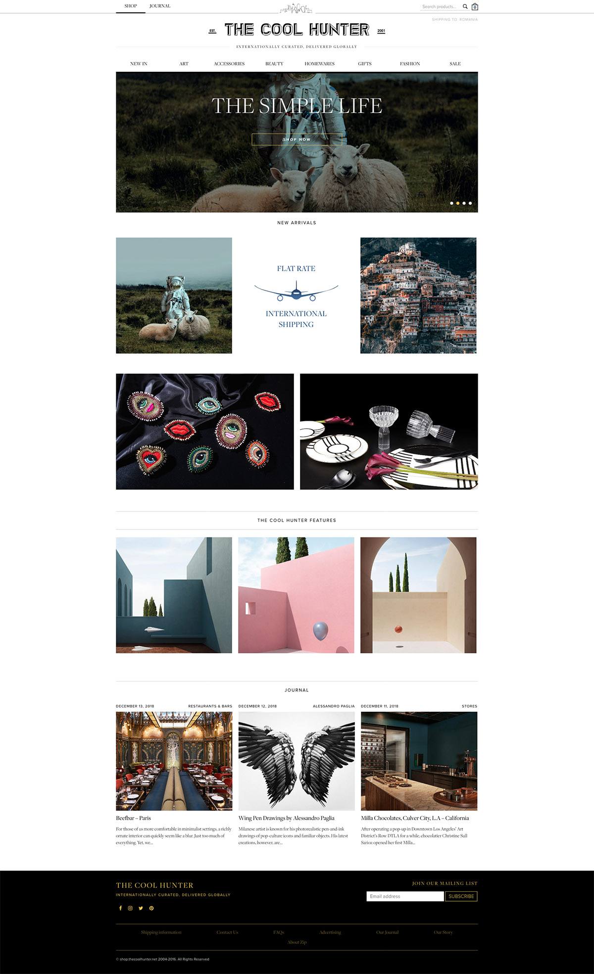 eCommerce website: The Cool Hunter