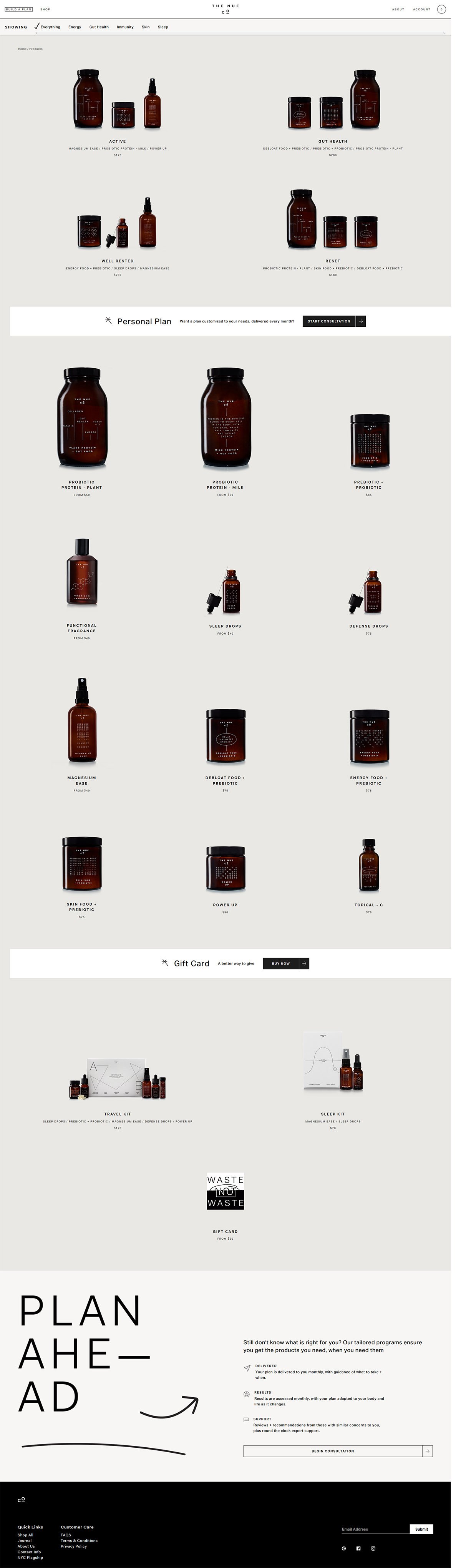 eCommerce website: The Nue Co.
