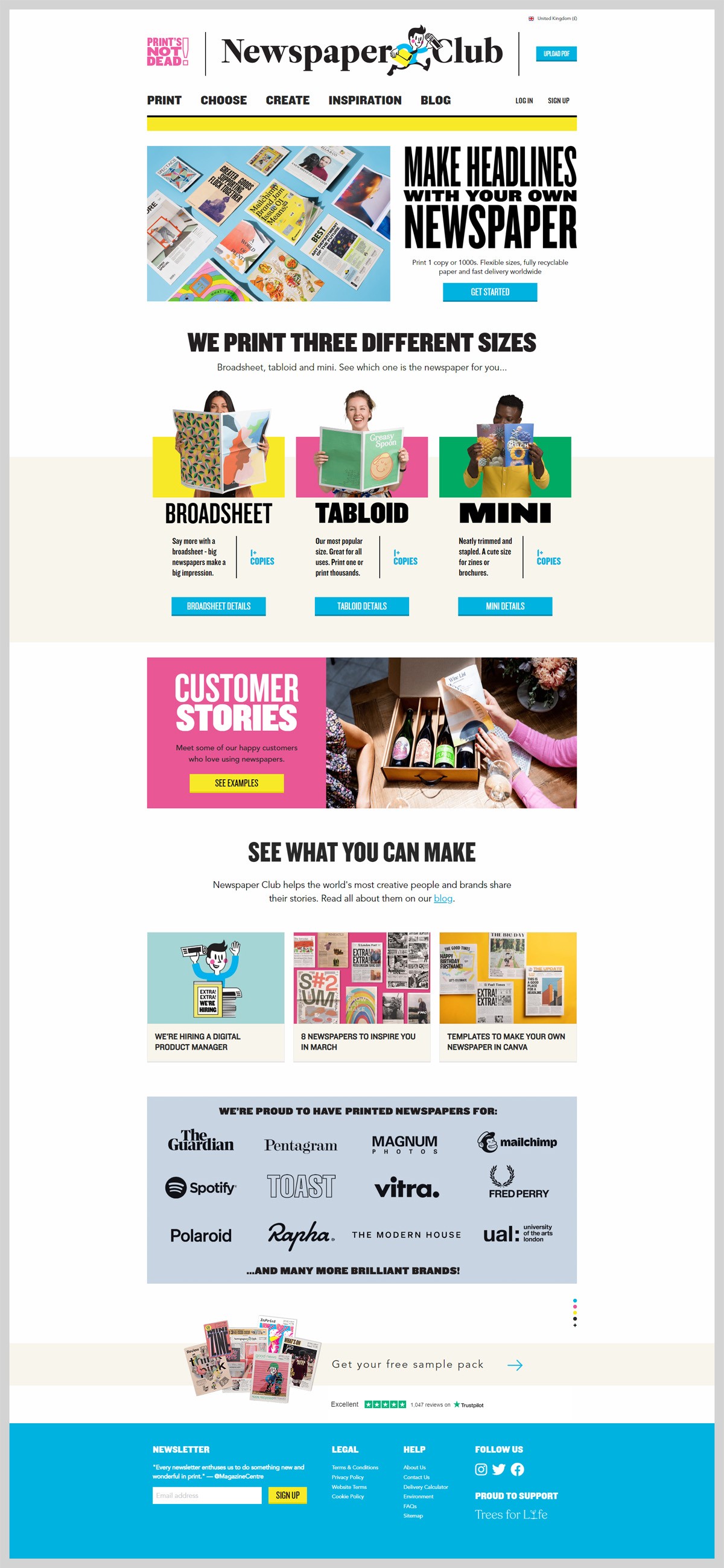 eCommerce website: Newspaper Club