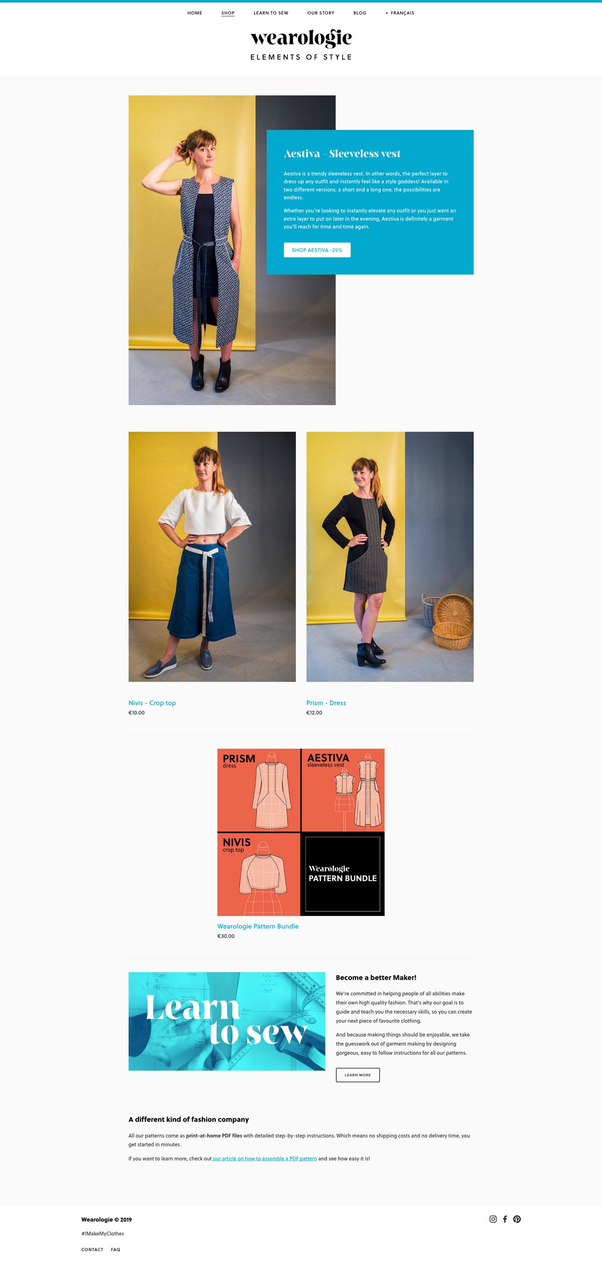 eCommerce website: Wearologie