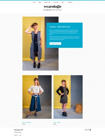 eCommerce website: Wearologie