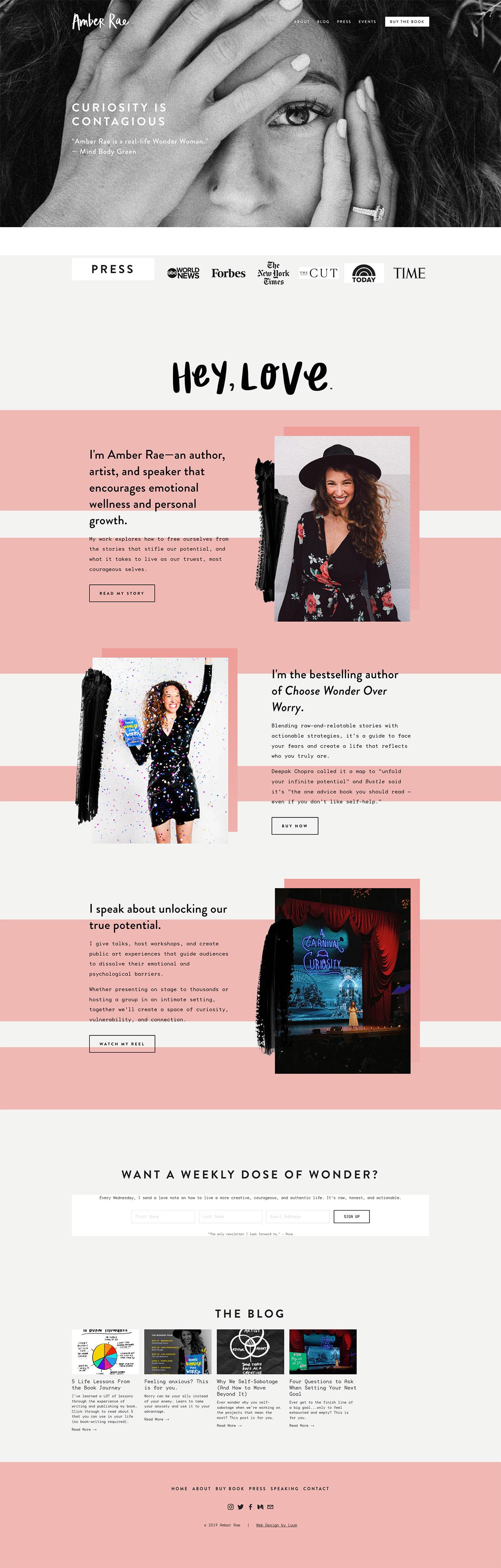 eCommerce website: Amber Rae