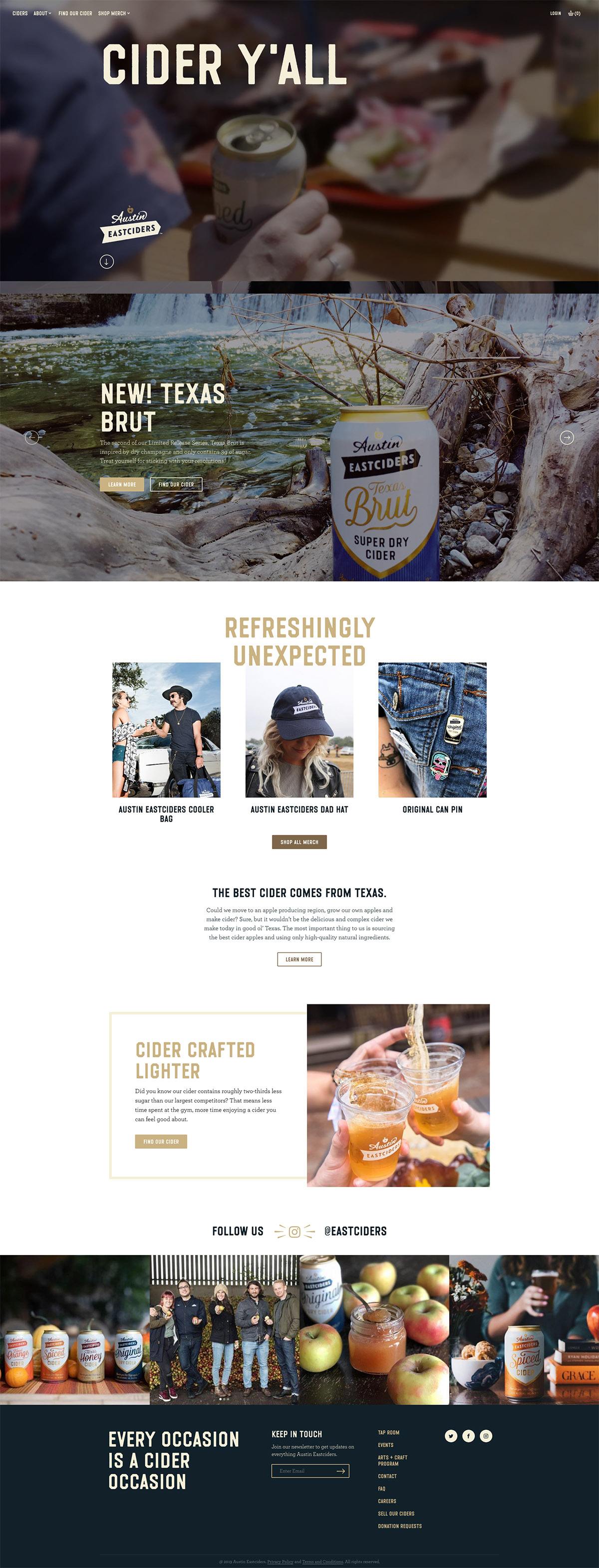 eCommerce website: Austin Eastciders