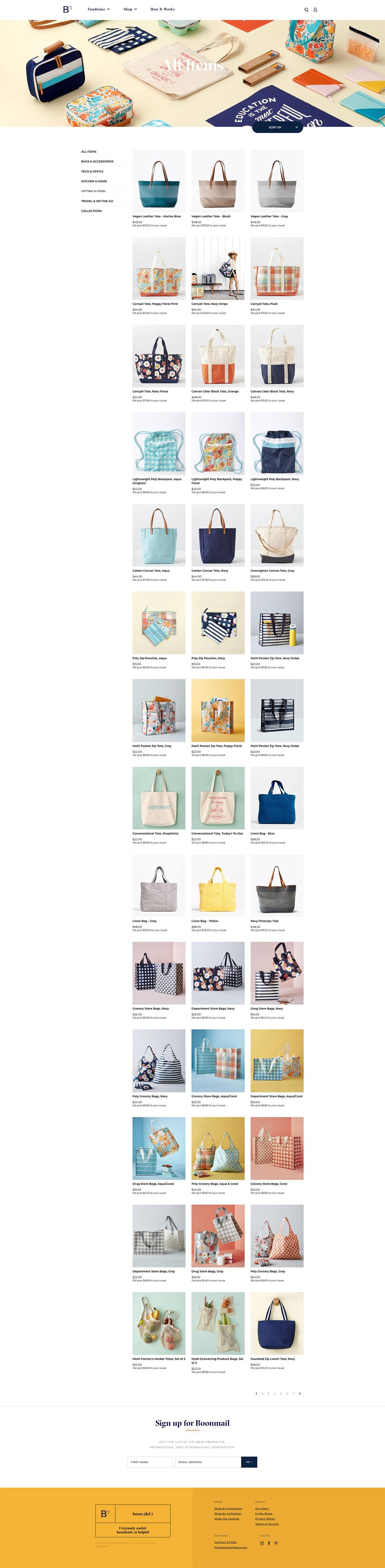 eCommerce website: Boon Supply