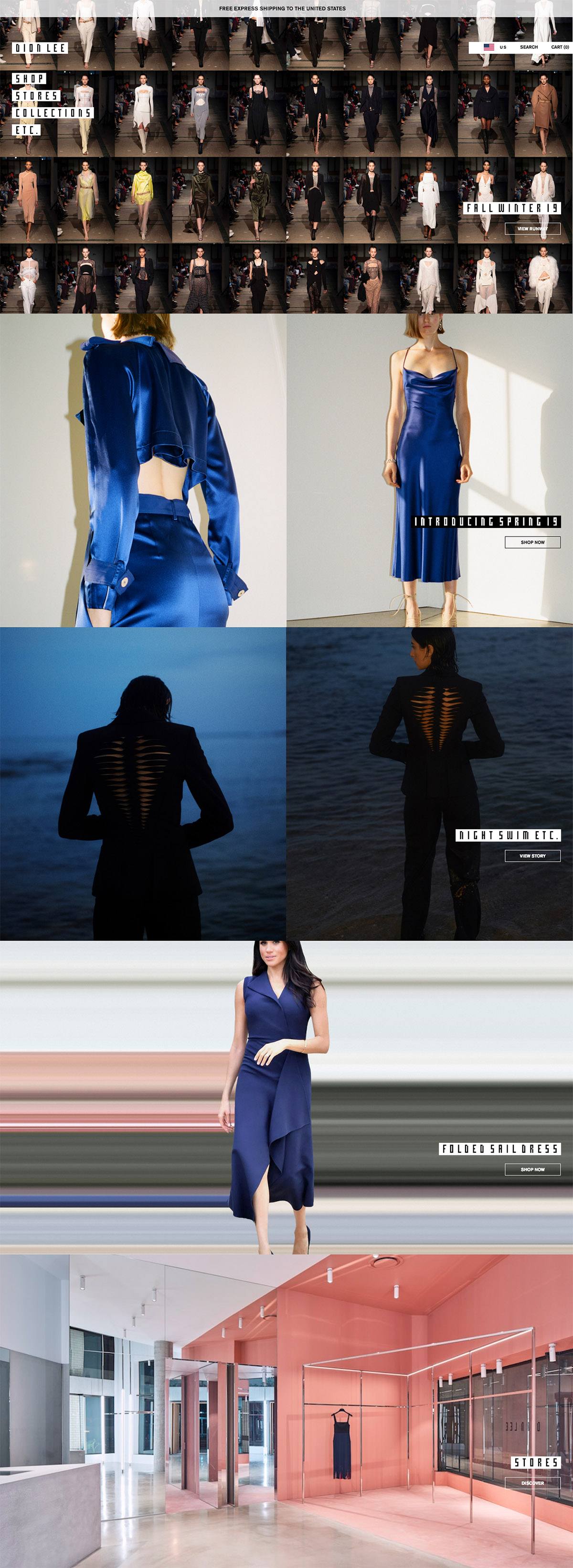eCommerce website: Dion Lee