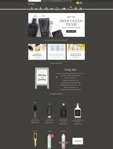 eCommerce website: Drybar