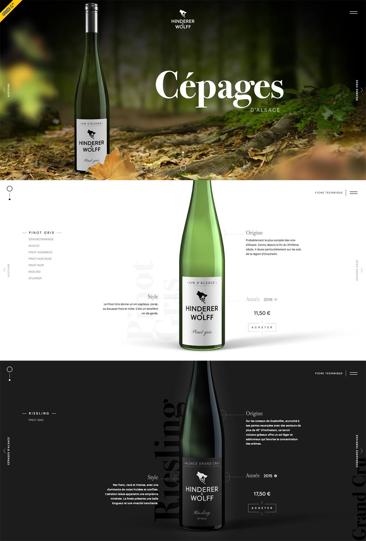 eCommerce website: Hinderer and Wolff