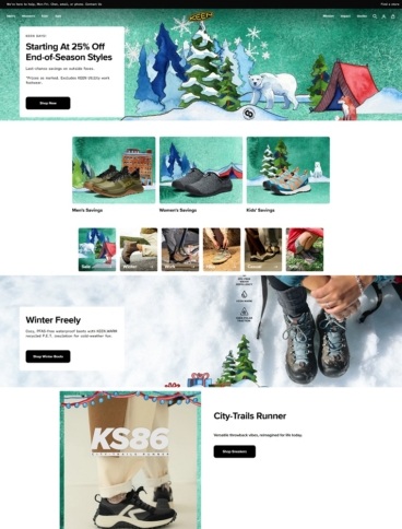 eCommerce website: KEEN