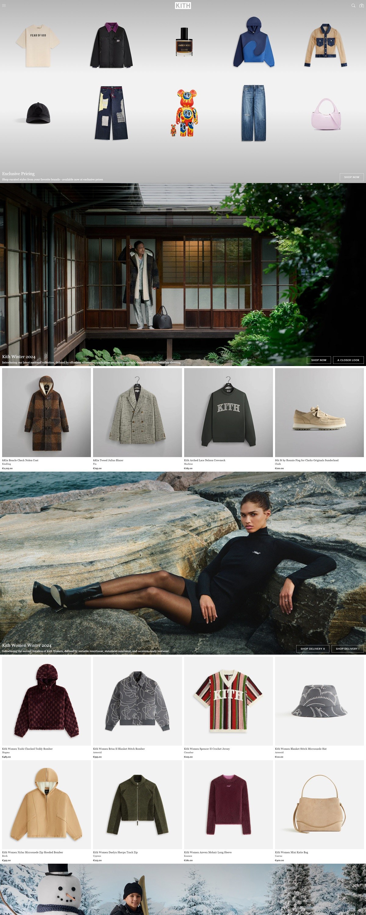eCommerce website: Kith