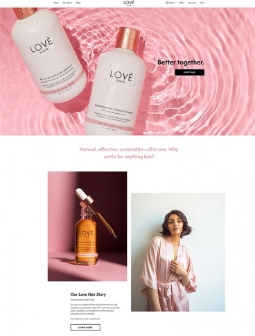 eCommerce website: Love Hair