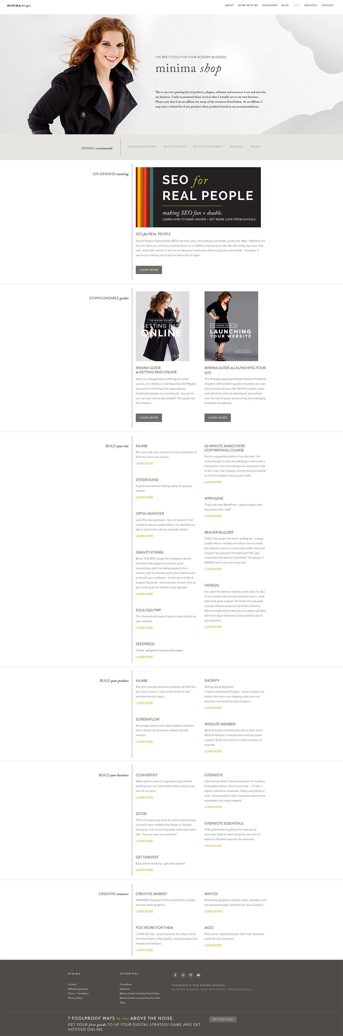 eCommerce website: Minima Shop