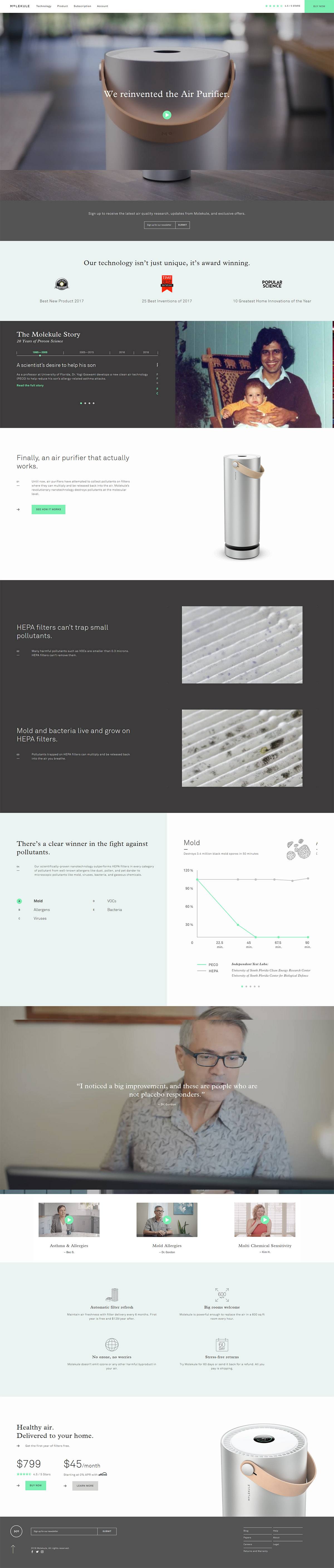 eCommerce website: Molekule