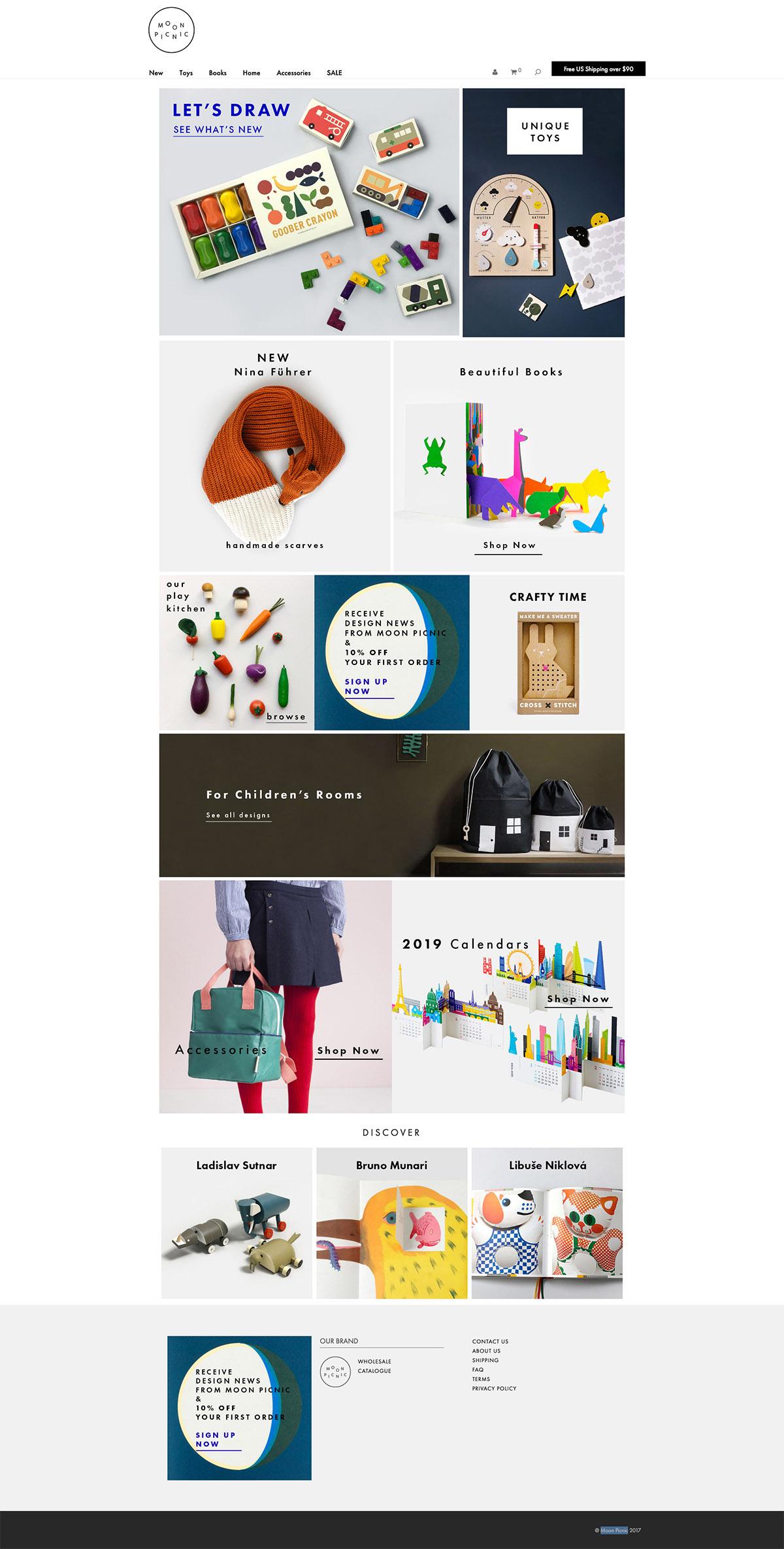 eCommerce website: Moon Picnic
