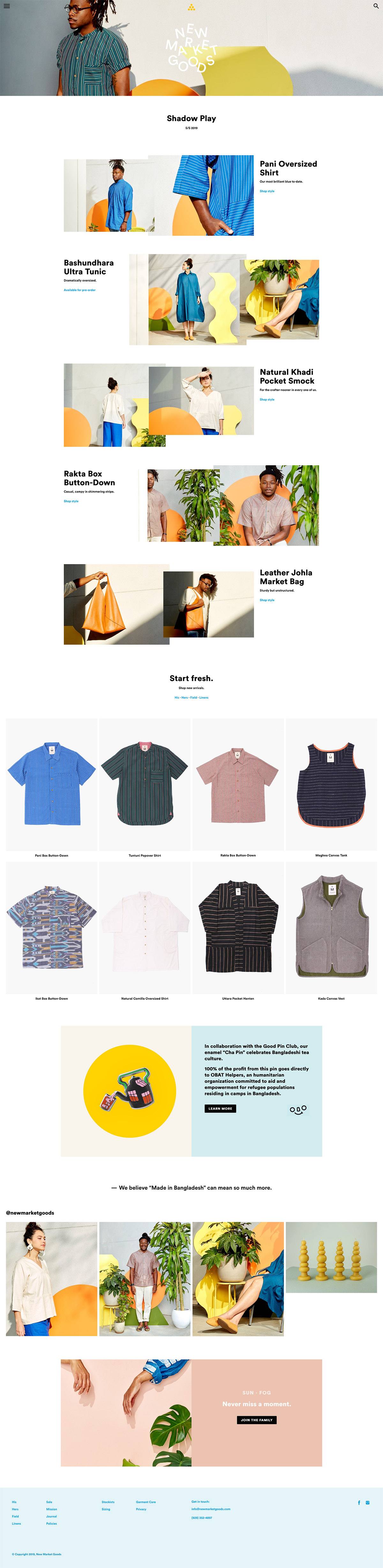 eCommerce website: New Market Goods