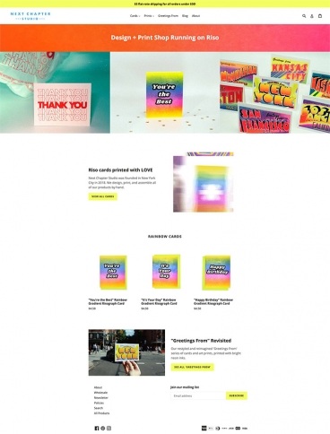 eCommerce website: Next Chapter Studio
