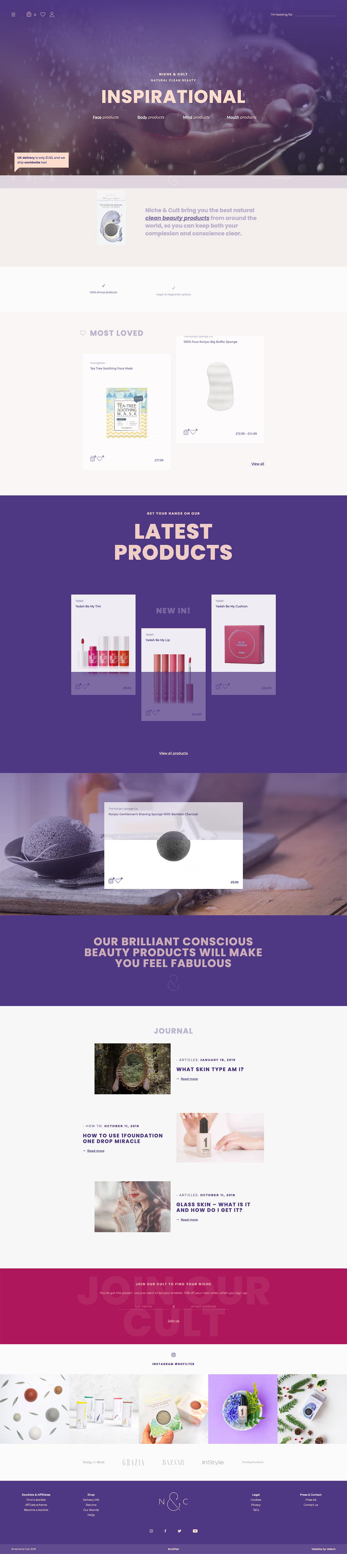 eCommerce website: Niche & Cult