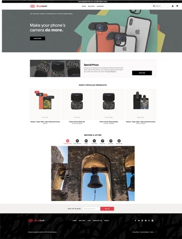 eCommerce website: Olloclip