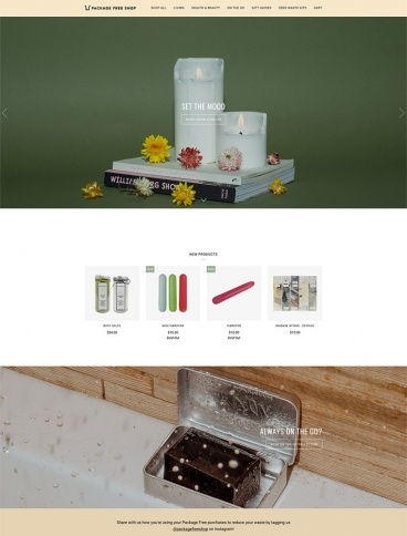 eCommerce website: Package Free Shop