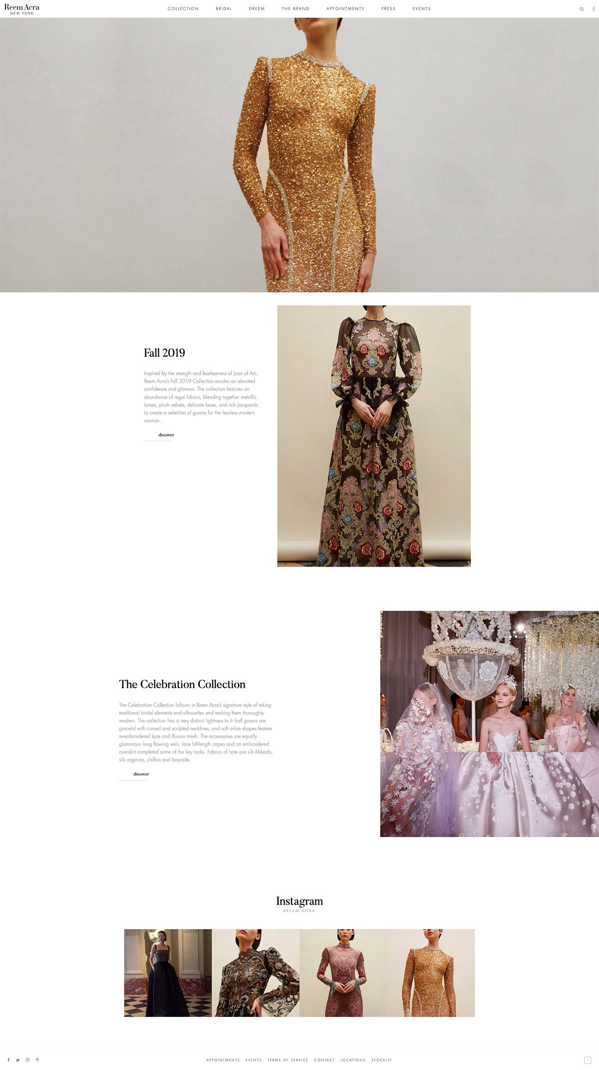 eCommerce website: Reem Acra