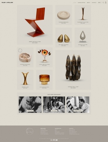 eCommerce website: Ruby Atelier